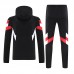 25/26 Manchester United M-U Hooded Black Edition Classic Jacket Training Suit (Top+Pant)-5461725