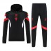 25/26 Manchester United M-U Hooded Black Edition Classic Jacket Training Suit (Top+Pant)-5461725