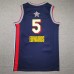 All-star Minnesota Timberwolves EDWARDS #5 Navy Blue NBA Jersey-8429645