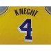 Los Angeles Lakers KNECHT #4 Yellow NBA Jersey-8346891
