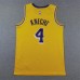 Los Angeles Lakers KNECHT #4 Yellow NBA Jersey-8346891