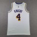 Los Angeles Lakers KNECHT #4 White NBA Jersey-5007813