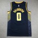 Indiana Pacers HALIBURTON #0 Navy Blue NBA Jersey-4701988