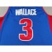 Detroit Pistons WALLACE #3 Retro Blue NBA Jersey-7328004