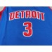 Detroit Pistons WALLACE #3 Retro Blue NBA Jersey-7328004