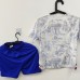 STOCK CLEARANCE [SIZE 22] 2024 Kids France Away White Blue Jersey Kit short sleeve (Shirt + Short)-8659797