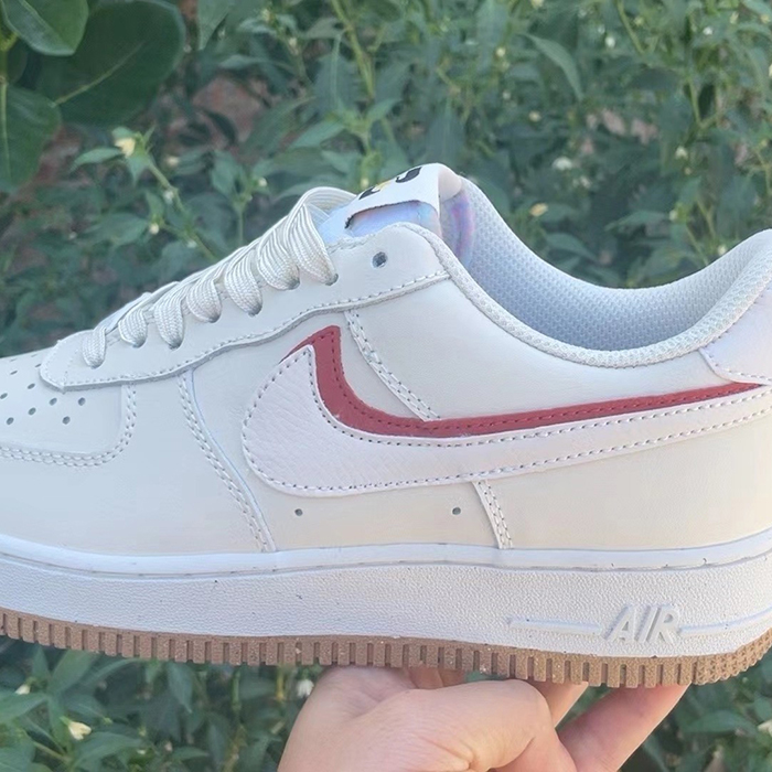 Air Force 1 AF1 Running Shoes-White/Red-3496441