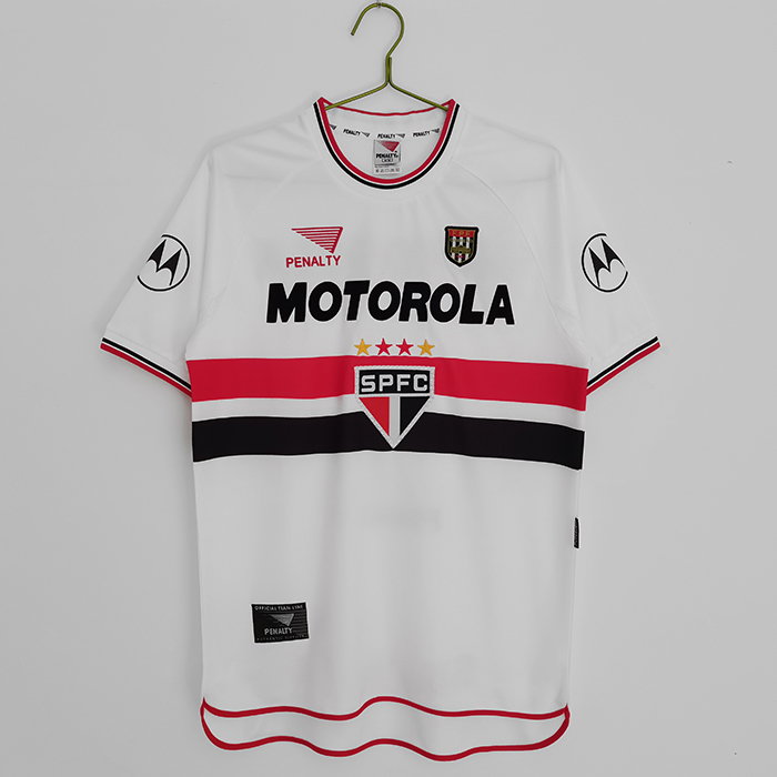 Retro 2000 Sao Paulo Futebol Clube White Home Jersey Kit short sleeve-5495111