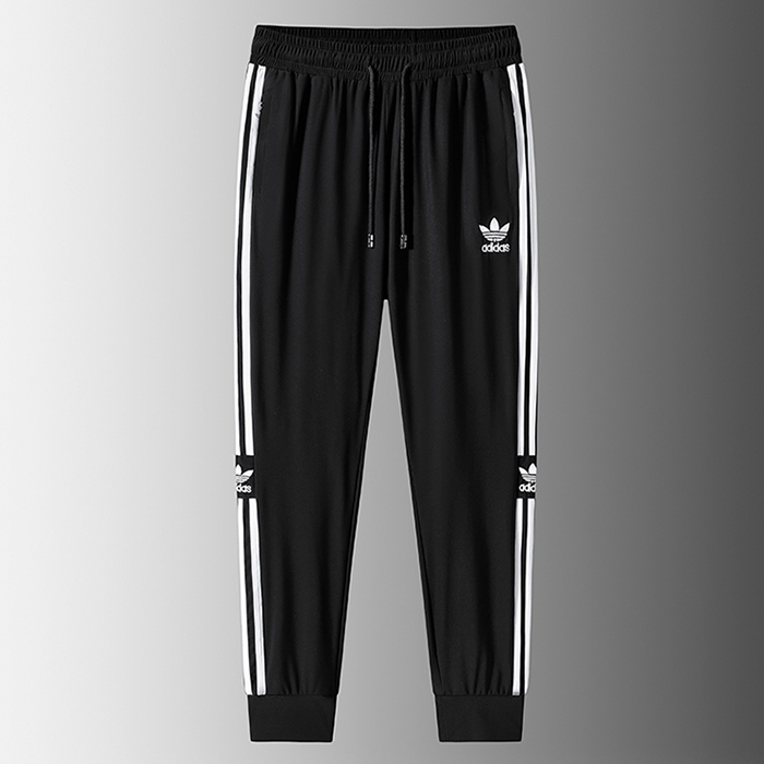 Fashion Casual Long Pants-Black/White-727190