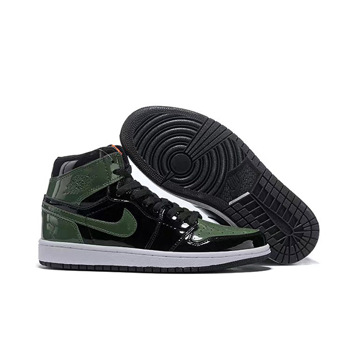 Air Jordan 1 AJ1 High Running Shoes-Green/Black-4576805