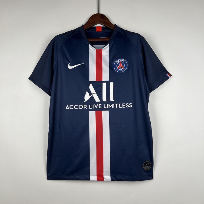 Retro 19/20 Paris Saint-Germain PSG Home Navy Blue Jersey Kit short sleeve-8346641