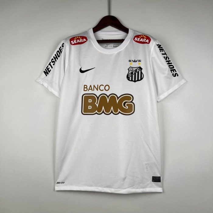Retro 12/13 Santos Home White Jersey Kit short sleeve-5271024