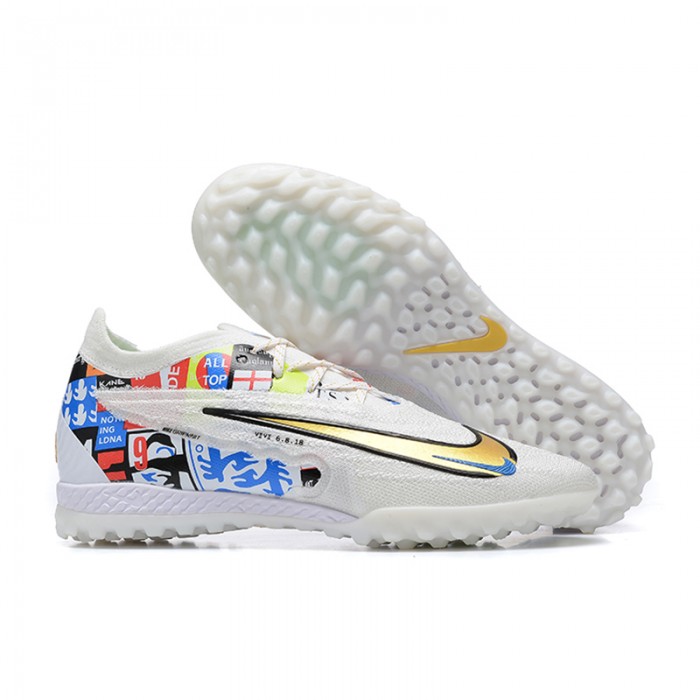 Phantom GX Elite TF Soccer Shoes-White/Gold-1500134
