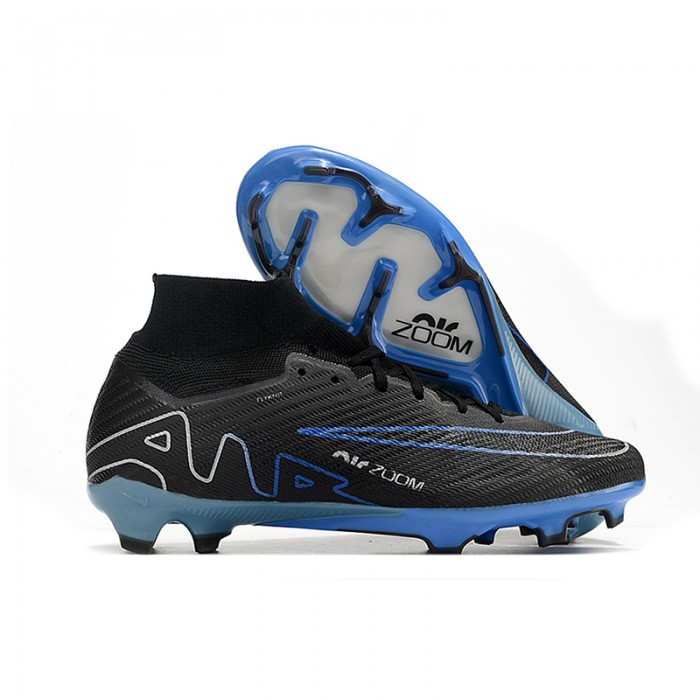 Air Zoom Mercurial Superfly IX Elite FG High Soccer Shoes-Black/Blue-2721133