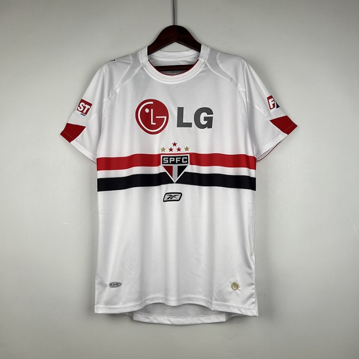 Retro 07/08 sao paulo home White Jersey Kit short sleeve-3793268