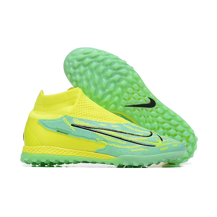 Phantom GX Elite DF Link TF High Soccer Shoes-Green/Yellow-726466