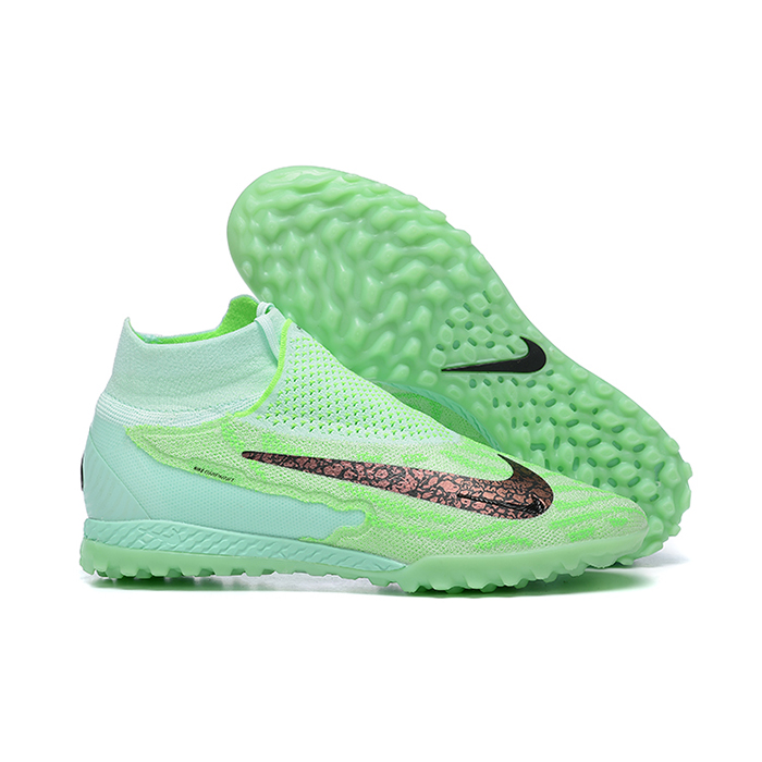 Phantom GX Elite DF Link TF High Soccer Shoes-Light Green/Black-1744611