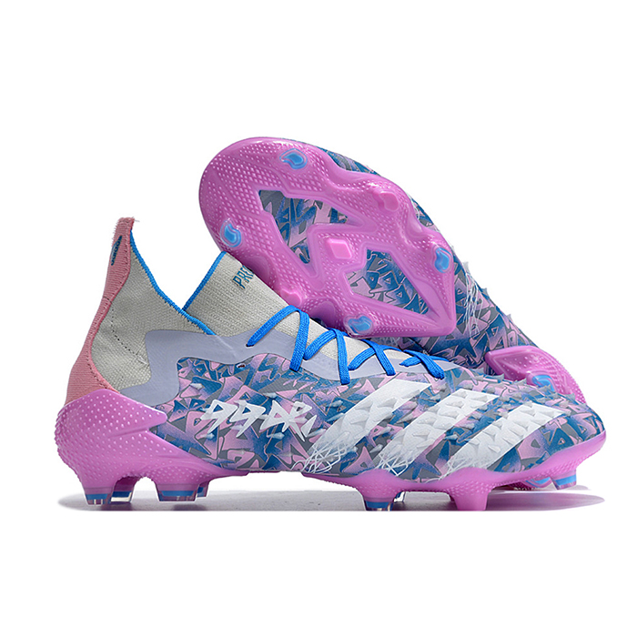 PREDATOR FREAK .1 FG High Soccer Shoes-Purple/Gray-1978528