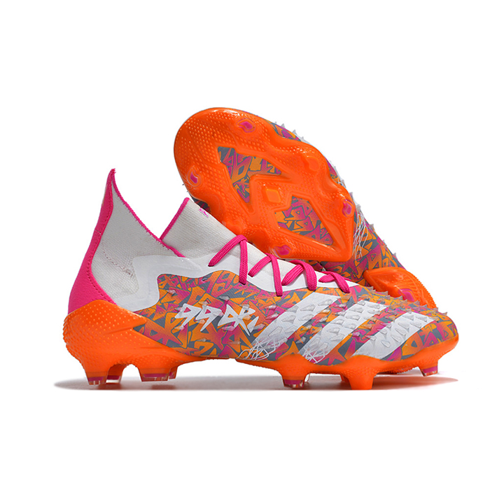 PREDATOR FREAK .1 FG High Soccer Shoes-White/Orange-3755270