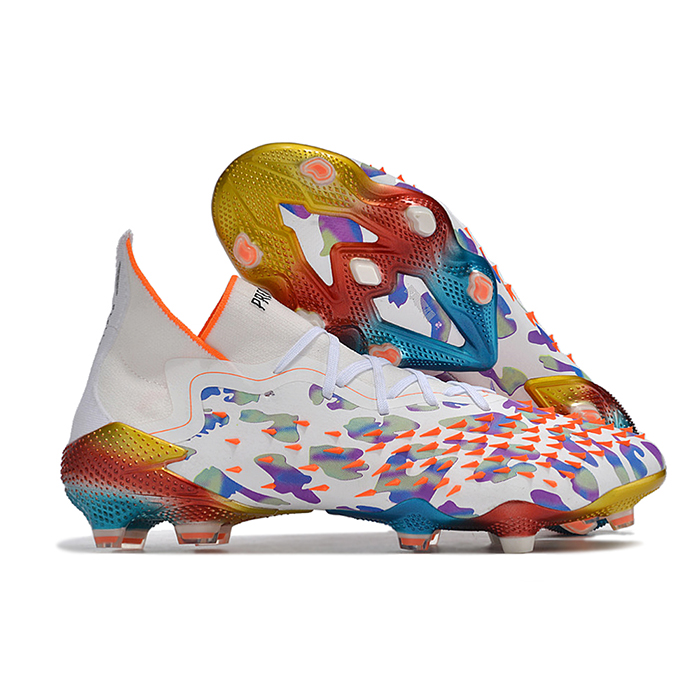 PREDATOR FREAK .1 FG High Soccer Shoes-White/Purple-4704050