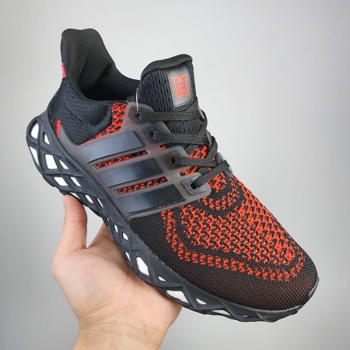 Ultra Boost UB 8.0 Running Shoes-Black/Red-3961497