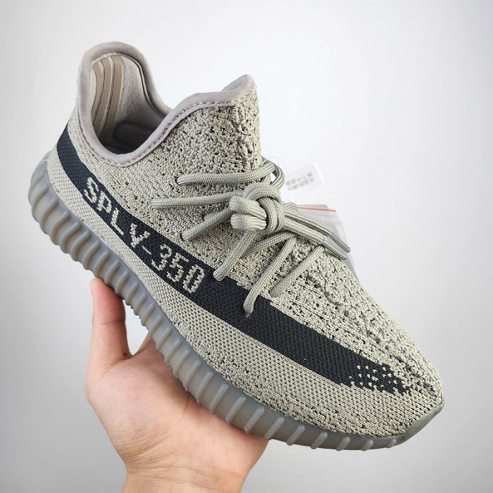 Yeezy Boost 350 V2 Running Shoes-Gray/Black-8510386