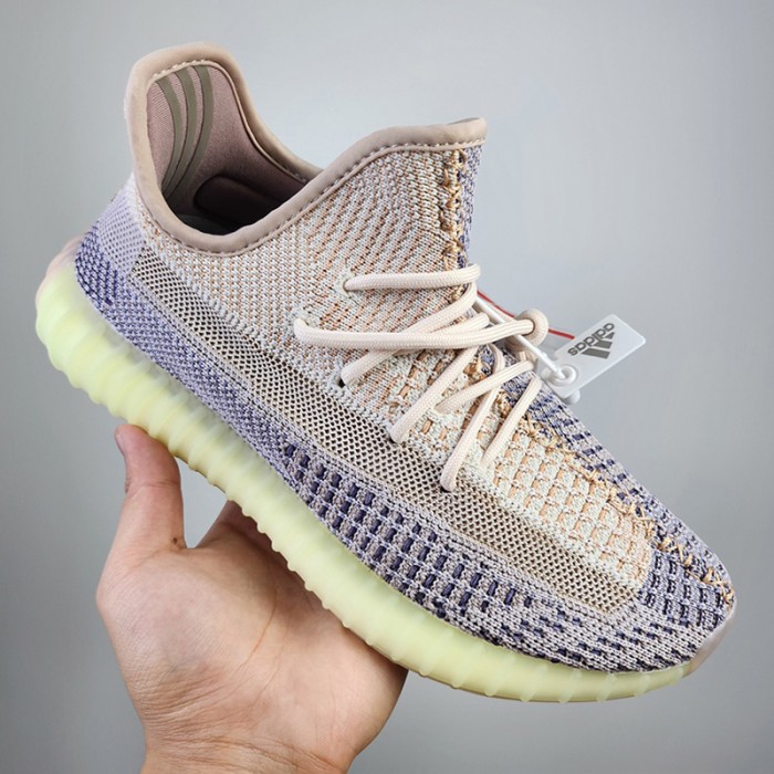 Yeezy Boost 350 V2 Running Shoes-Khaki/Blue-3860282
