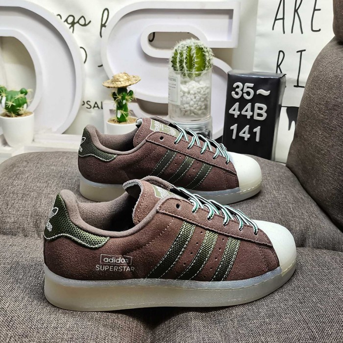 Superstar Running Shoes-Brown/White-9510136