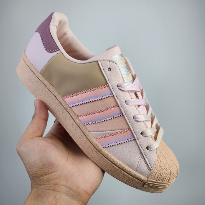 Superstar Running Shoes-Khaki/Pink-4293317