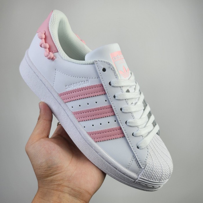 Superstar Running Shoes-White/Pink-4349872