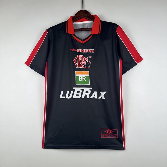 Retro 1999 Flamengo Third Away Black Red Jersey Kit short sleeve-1794312