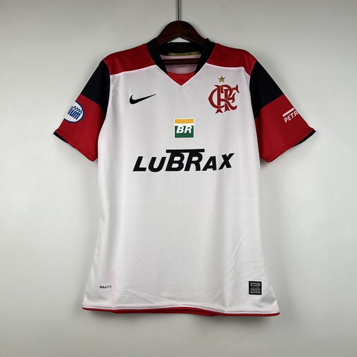 Retro Flamengo Away White Red Jersey Kit short sleeve-4416395