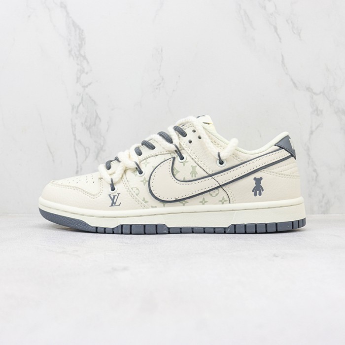 L*V x SB Dunk Low Running Shoes-White/Gray-6482258