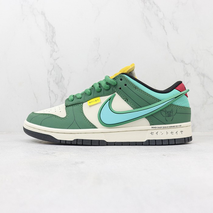 SB Dunk Low Running Shoes-Green/White-8274218