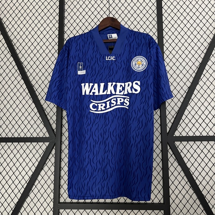 Retro 92/94 Leicester City Home Blue Jersey Kit short sleeve-530527