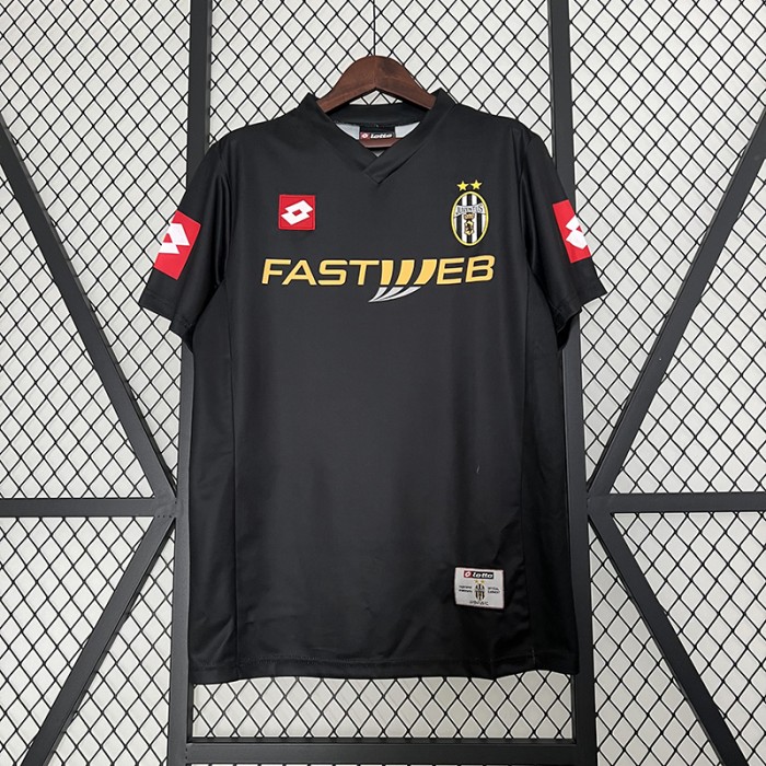 Retro 01/02 Juventus Away Black Jersey Kit short sleeve-4235693