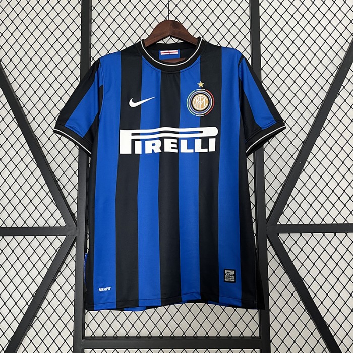 Retro 09/10 Inter Milan Home Blue Black Jersey Kit short sleeve-5675098