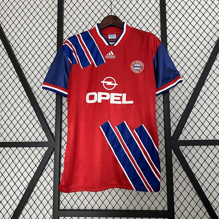 Retro 93/95 Bayern Munich Home Red Jersey Kit short sleeve-3503404
