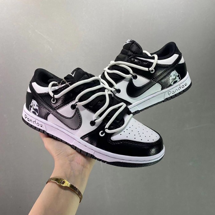 SB Dunk Low Running Shoes-White/Black-3737730