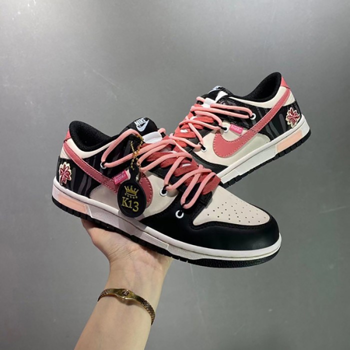 SB Dunk Low Women Running Shoes-White/Pink-4148780