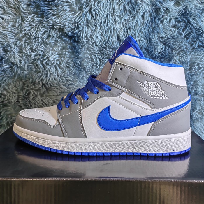 Air​ Jordan 1 ​High AJ1 Running Shoes-White/Gray-529269