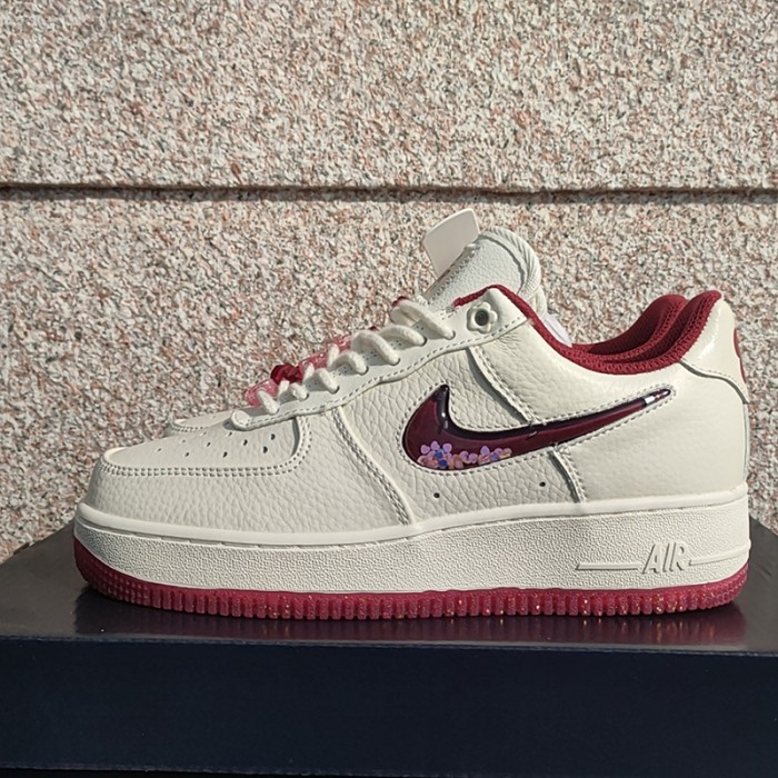 AIR FORCE 1‘07 AF1 Running Shoes-White/Red-5176464