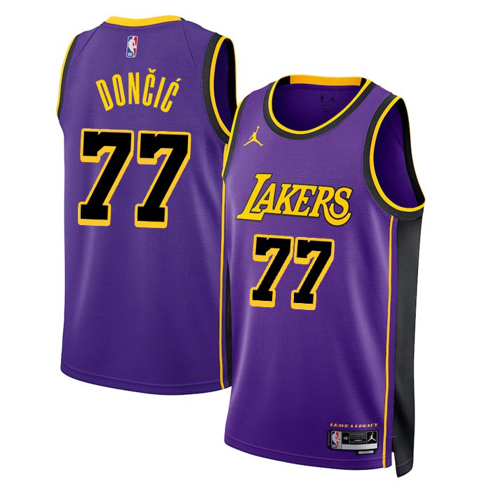 Los Angeles Lakers #77 Luka Dončić Basketball Jersey Purple NBA Jersey-6371832