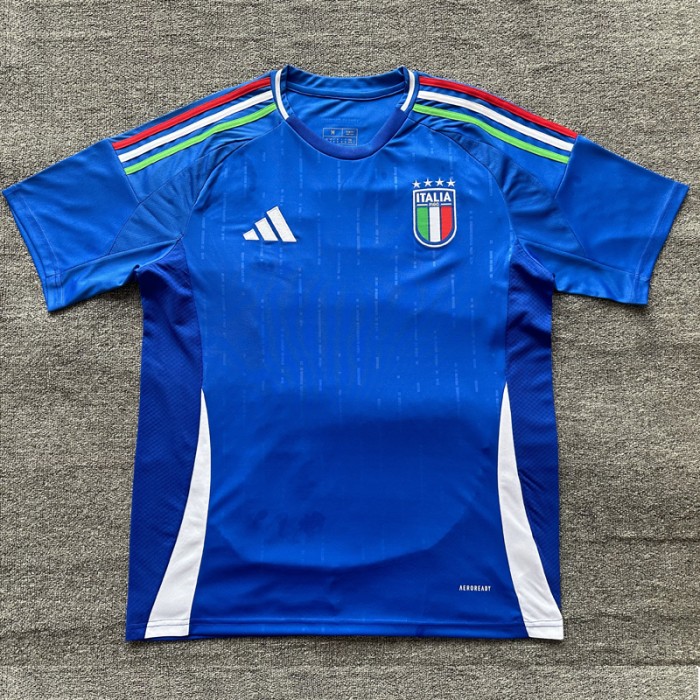 2024 Italy Home Blue Jersey Kit short sleeve-2349812