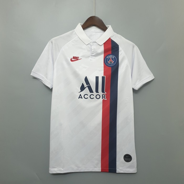 Retro 19/20 Paris Saint-Germain PSG Third Away Wihte Jersey Kit short sleeve-9104669