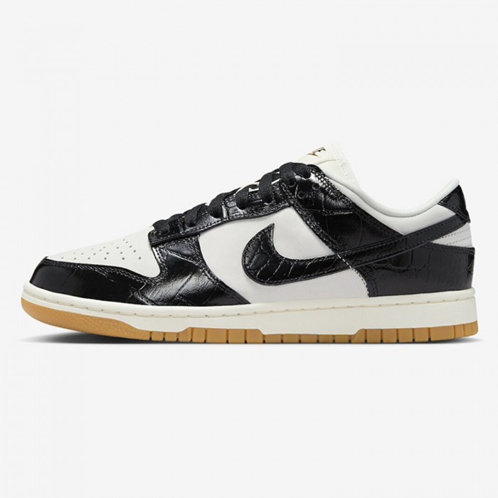 SB Dunk Low WMNS“Black Croc”Running Shoes-Black/White-4225003
