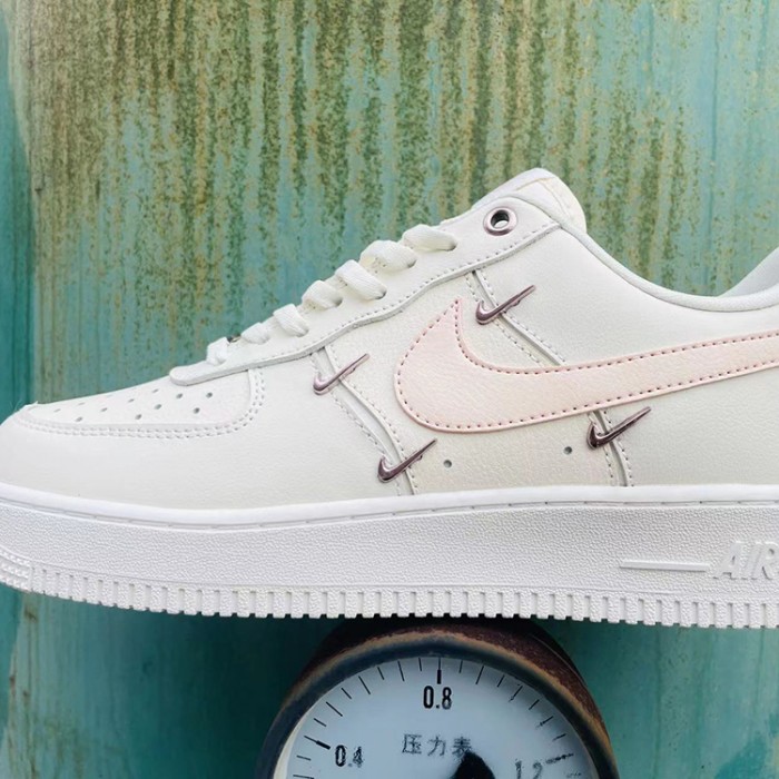AIR FORCE 1 ‘07 AF1 Running Shoes-White/Pink-9848934