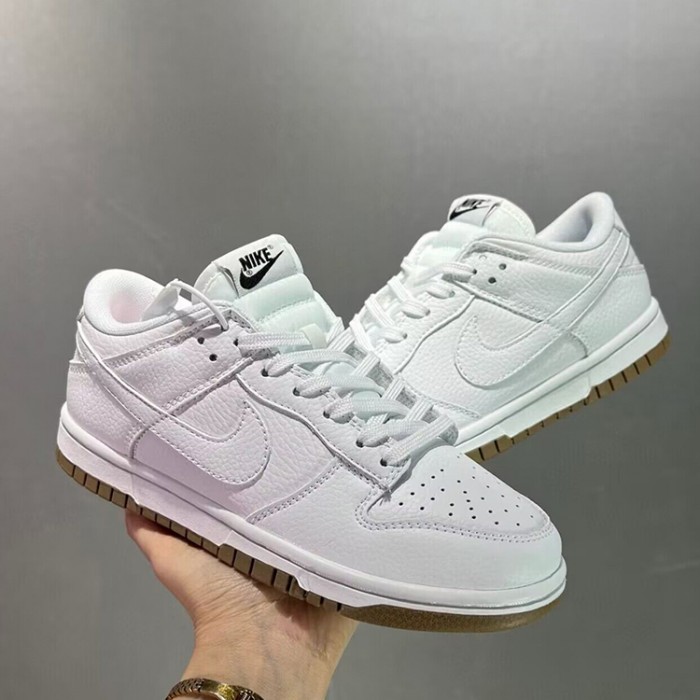SB Dunk Low Running Shoes-White/Brown-2951626