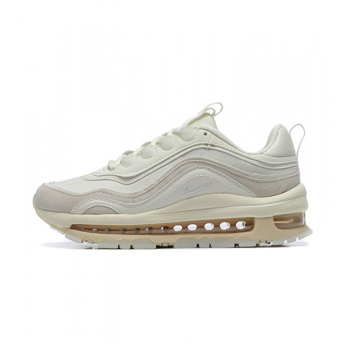 Cream Air Max 97 Futura Running Shoes-White/Khaki-4839975