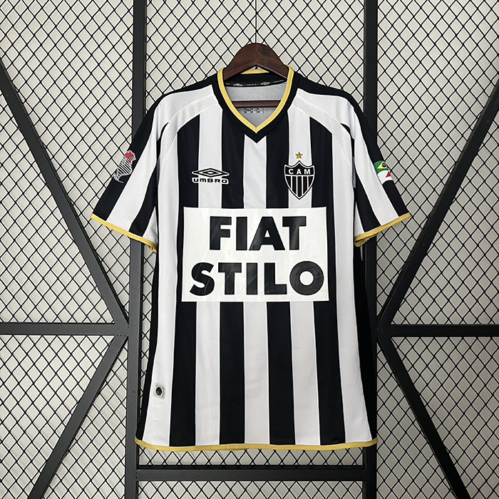 Retro 2003 Atlético Mineiro Home Black White Jersey Kit short sleeve-5025782